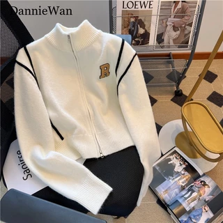 DannieWan Áo Len áo khoác cardigan Comfortable Đơn giản Hàn Phong Cute WMY23A0UQ9 43Z231025