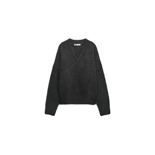 Zara Áo sweater Dệt Kim Tay Dài Cổ Chữ v Thời Trang Mùa Thu Cho Nữ 2142185