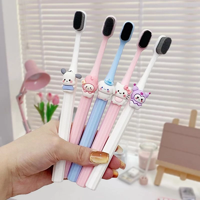 Bàn Chải Đánh Răng Lông Mềm Hình sanrio hello kitty kuromi T