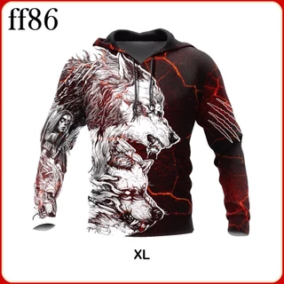 Áo Khoác hoodie In Hình Sói 3d Thời Trang Mùa Thu Cho Nam Và Nữ