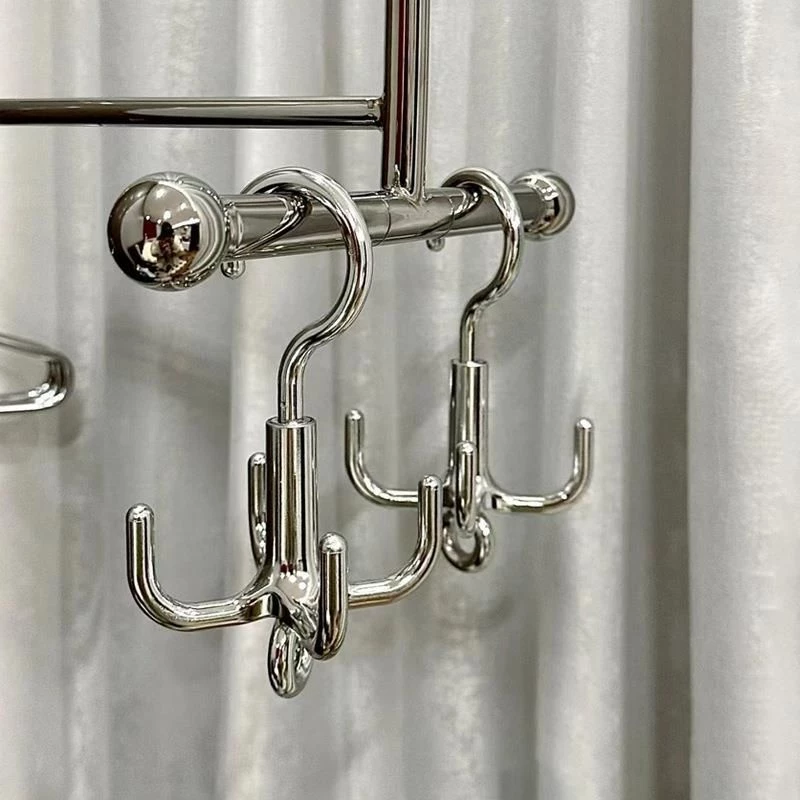 Móc treo đồ đa năng 4 chấu MÓC MÀU BẠC xoay 360 độ 16.5x7.5x7.5cm Treo Quần Áo, Tú Xách, Đồ Lót Tiện Lợi