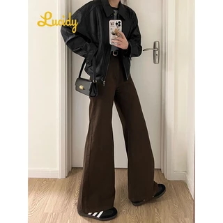 Lucidy quần ống rộng quần nữ jean Fashion xu hướng Fashion hàn quốc WNK24102MQ 1Z240104