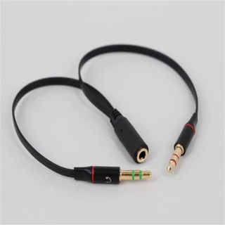 Dây chuyển đổi tai nghe 3.5mm sang 2 cổng 3.5mm (2 chiều) cho âm thanh audio và mic