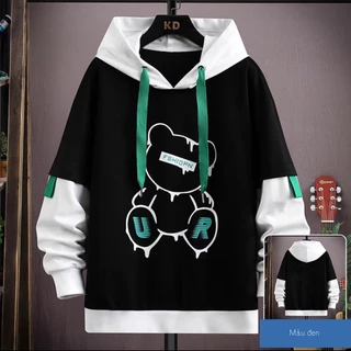 Mẫu mới áo hoodies dài tay unisex hình gấu SOZO AO TOP NAM 90000203B