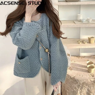 ACSENSE STUDIO Áo Len áo khoác cardigan Comfortable Fashion Popular Stylish WMY2392XFF38Z230921