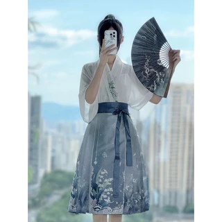 Pan HANFU MAMIANQUN Hán Phục Mỏng Phong Cách Trung Hoa Mới Cho Nữ