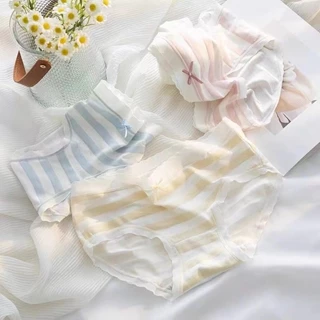 Quần Lót cotton Lưng Vừa Mềm Mại Kháng Khuẩn In Họa Tiết Xinh Xắn Cho Nữ