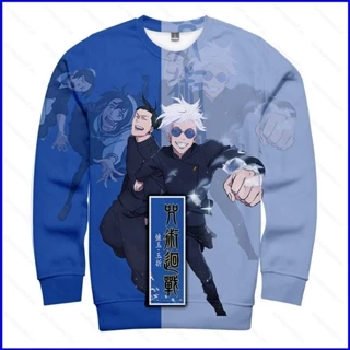 Jujutsu kaisen Áo hoodie Tay Dài In Hình 3d Hóa Trang Nhân Vật gojo satoru Thời Trang Cho Nam Và Nữ