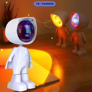 Yesfashion Đèn Chiếu Hình robot Phi Hành Gia mini Ánh Sáng Ban Đêm Xoay 360 Độ Điều Chỉnh Được