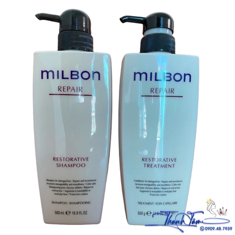 Dầu Gội Xả Phục Hồi Tóc Yếu Và Hư Tổn Milbon Repair Restorative 500mlx2 [ New ]