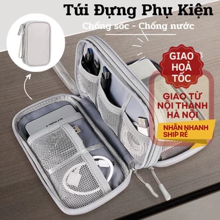 Túi đựng phụ kiện công nghệ, điện thoại, cáp sạc USB nhiều ngăn chống va đập chống nước mang theo du lịch tiện lợi TDL21