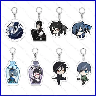 Móc Khóa Acrylic Hình Black Butler Sebastian Michaelis Ciel Phantomhive