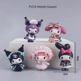 SANRIO Búp Bê Em Bé kuromi 4cm 5pc mymelody doll kuromi 4cm Trang Trí Xe Hơi