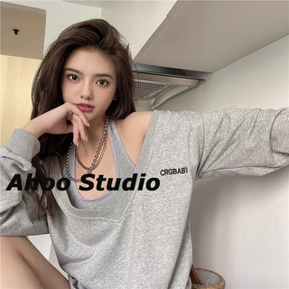 Ahoo Áo Khoác hoodie áo khoác nữ zip hoodie comfortable Thông thường casual cổ xưa WWY23A0PUA 43Z231026