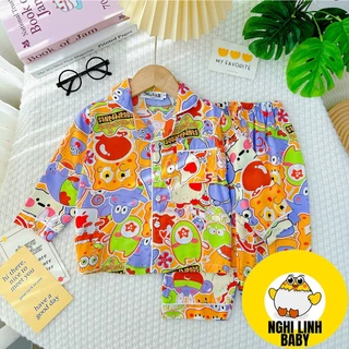 Đồ tole bé trai, bộ đồ pijama tay dài quần dài nhiều mẫu đẹp size từ 8-42kg - Nghi Linh Baby