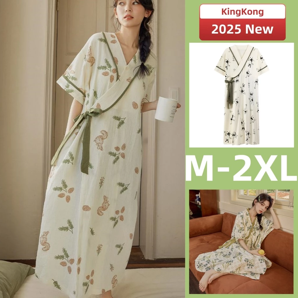Kimono Nhật Bản Váy Ngủ Cotton Bộ Đồ Ngủ Nữ Đệm Bộ Đồ Ngủ Váy Mùa Hè Nữ Tay Ngắn Đồ Người Phụ Nữ Mặc Ở Nhà Mỏng