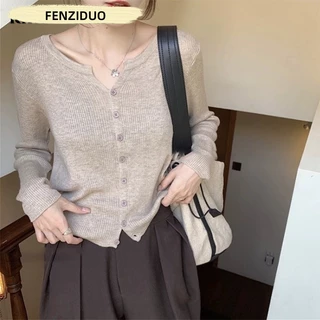 FENGZIDUO Áo Len áo khoác cardigan Cute Thể thao Vintage INS WMY23933Y9 38Z230923