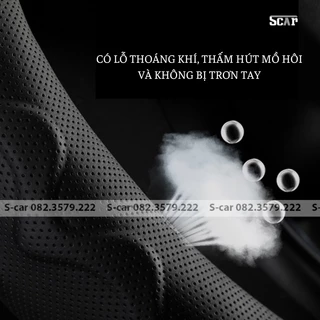 HOT 2024 Bọc vô lăng thể thao 3 sọc phối da nhiều màu size 38 phù hợp tất cả các dòng xe