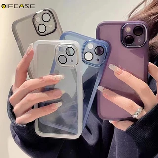 Ốp Điện Thoại Mềm Trong Suốt Chống Sốc Mặt Nhám Có Miếng Dán Bảo Vệ camera Cho iphone 15 plus 15 pro max