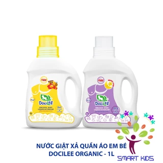 Nước Giặt Xả Quần áo Em Bé Sơ Sinh Docilee Organic 1 Lít Mẫu Mới