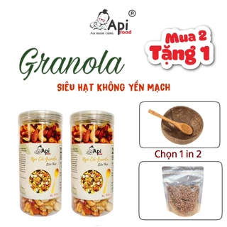 [COMBO 2 HỘP + QUÀ TẶNG] SIÊU HẠT KHÔNG YẾN MẠCH - Macca, Hạnh Nhân, Hạt Điều, Óc Chó đỏ, Óc Chó Vàng ApiFood 500gr