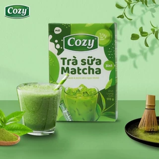 Trà sữa Matcha Cozy - Trà sữa Anh quốc hòa tan Cozy Hộp 10 gói x 17g thơm ngon