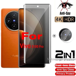 Kính Cường Lực Bảo Vệ Toàn Màn Hình Viền Cong Chống Nhìn Trộm Cho Vivo X100 Pro X100 Vivo X100Pro 5G 2023