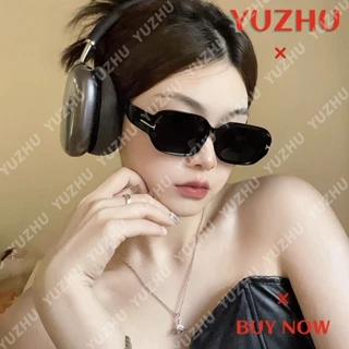 (yuzhu) Kính Mát Gọng oval Nhỏ Đơn Giản Thời Trang Phương Tây Cho Nam Nữ