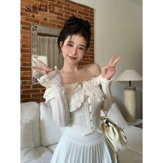 SHIHUIFEI Áo Sơ Mi áo sơ mi nữ áo kiểu hàn quốc trendy classic may đo ins WCS23C09VU 50Z231213