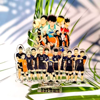 Mô hình Standee Anime Haikyuu!! Volleyball Boys Hinata Shoyo Kageyama Tobio in hình nhân vật 2 mặt rõ nét decor để bàn