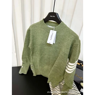 Thom Browne 23 New Popular New Color Moss Green Very Soft Sweater for Women