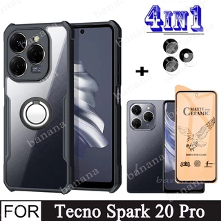 Ốp Điện Thoại Kính Cường Lực 4 Trong 1 Cho Tecno Spark 20 Pro Tecno Spark 20C 10C 10 Pro Go 2024 2023 Pova 4 5 Pro 5G Neo 3