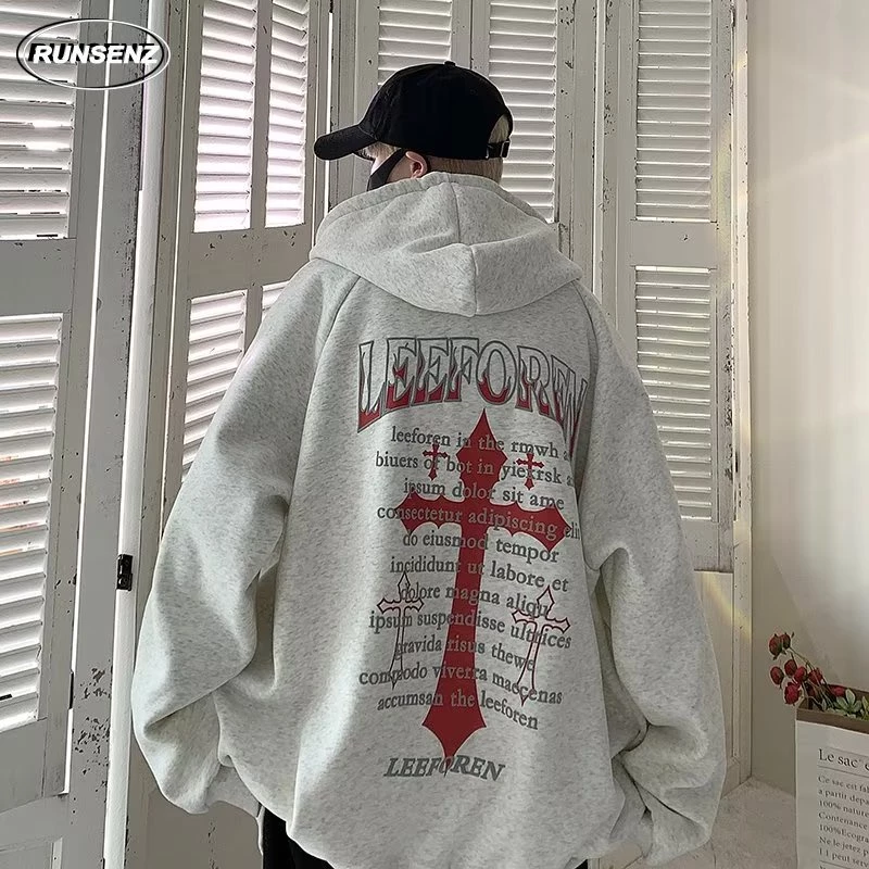 Áo hoodie Dáng Rộng Thời Trang Thu Đông Cho Nam Giới size m-8xl