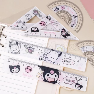 Bộ 4 Thước Đo Góc Thẳng / Dài Họa Tiết Hoạt Hình sanrio Cho Học Sinh / Nhân Viên Văn Phòng / Trường Học