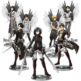 Mô hình Standee Anime Attack on Titan Acrylic Shingeki No Kyojin Levi Ackermam Phụ kiện trang trí để bàn góc học tập