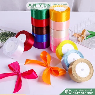 Cuộn Ruy Băng Vải Lụa 4cm Ruy Băng Stain Dài 22m Làm Bông Hoa Trang Trí Bó Hoa Đẹp