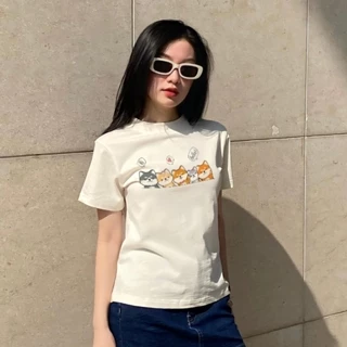 Áo Thun Baby Tee DaaLaa Store In Hình Icon Dễ Thương Cún Say Hi A5973