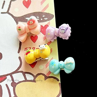 🌈Patrackiy✨Hoạt Hình Dễ Thương Phụ Kiện Tóc Sanrio Nơ Mỏ Vịt Kẹp Ngọt Ngào Tươi Mát Phong Cách Cô Gái Nổ Kẹp