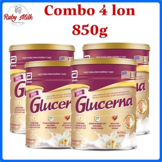 [Date 1.2026] Combo 4 Lon Sữa Bột Glucerna Vani Lon 800g Dành Cho Người Tiểu Đường