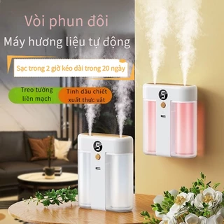 Xịt đôi máy khuếch tán tinh dầu tạo độ ẩm không khí Sạc USB thông minh Máy phun tinh dầu tự động phòng xịt thơm phòng khử mùi tự động máy xông tinh dầu phòng ngủ