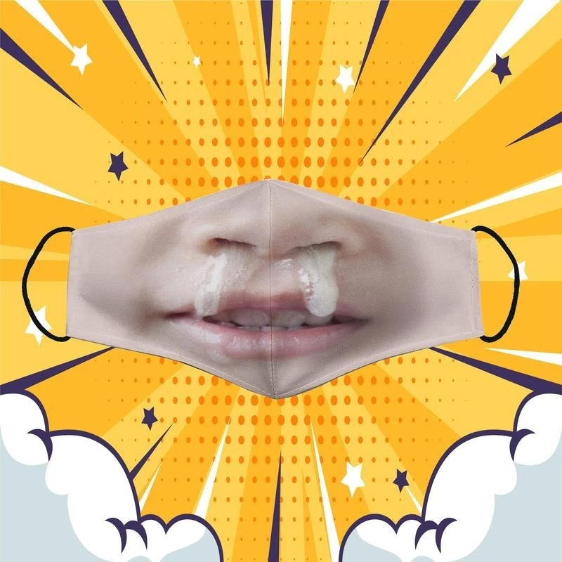Khẩu Trang Nước Mũi Lem Luốc Ghê Rợn Vui Vẻ Hài Hước Đeo Như Thật Dành Cho Cả Nam Và Nữ Phụ Kiện Accessories
