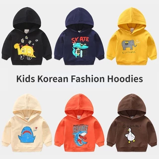 Áo Hoodie Họa Tiết Hoạt Hình Phong Cách Hàn Quốc Thời Trang Xuân Thu Cho Bé Trai