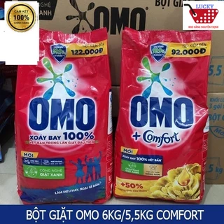 1 Thùng (3 gói) Bột Giặt Omo Hệ bọt thông minh 5,7kg