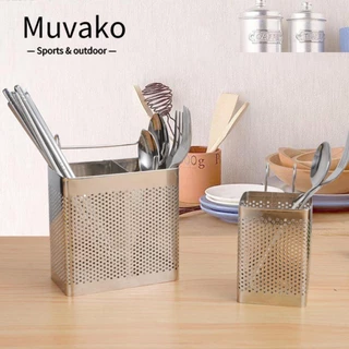 Muvako Giá Đỡ Đũa Muỗng Bằng Thép Không Gỉ Tiện Lợi Dành Cho Nhà Bếp