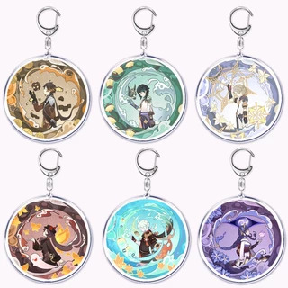 Móc khoá Hot Genshin Impact Keychain Raiden Shogun Hutao Kaedehara Kazuha Xiao Yoimiya Zhongli in 2 mặt rõ nét Acrylic