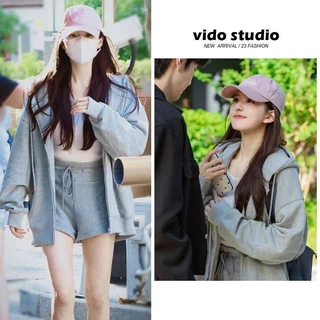 Áo Khoác Hoodie Tay Dài Dáng Rộng Màu Trơn Phối Khóa Kéo Kiểu Hàn Quốc Thời Trang Mùa Thu Cho Nữ