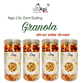 [ COMBO 4 HỘP ] Granola KHÔNG YẾN MẠCH NƯỚNG MẬT - 20 HẠT MACCA (Macca, Hạnh Nhân, Óc Chó Vàng, Óc Chó Đỏ, Hạt Điều)