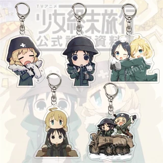 Móc khoá Manga Anime Girls Last Tour Shoujo Shuumatsu Ryokou Kawaii Chito Yuri Acrylic Phụ Kiện Trang Trí Balo Túi xách