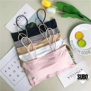 Áo Bra Nữ Quây 2 Dây Su Trơn Mút Đệm Mỏng Ôm Dáng, Áo Su Cao Cấp Mịn Màng, Thoáng Mát - Subo Shop