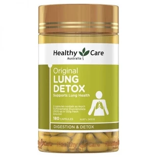 Viên uống giải độc phổi Healthy Care lung detox hộp 180 viên bổ phổi và hệ hô hấp